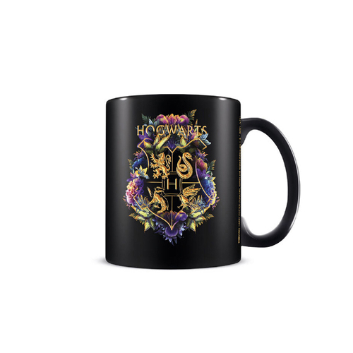Wizarding World Harry Potter Floral Crest Movie Themed Drinking Mug 300ml
