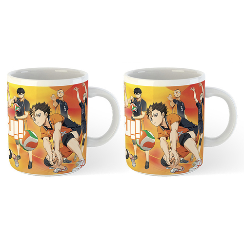 2PK Haikyu!! Jump Anime Manga Themed Orange Coffee Mug 300ml