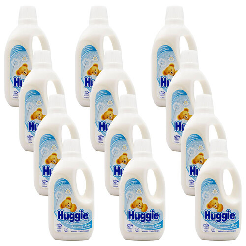 12PK Huggie Liquid Laundry Fabric Conditioner For Sensitive Skin 1L