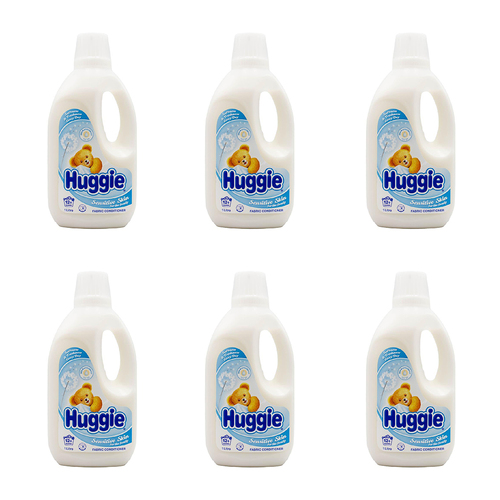 6PK Huggie Liquid Laundry Fabric Conditioner For Sensitive Skin 1L