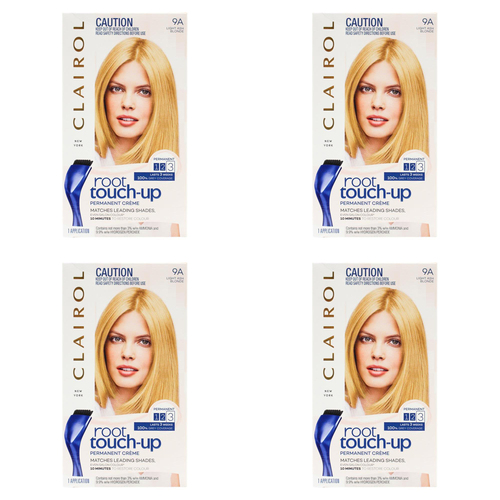 4PK Clairol Root Touch-Up Permanent Creme Hair Colour - 9A Light Ash Blonde