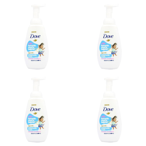 4PK Dove 400ml Kids Care Hypoallergenic Foaming Body Wash Cotton Candy Scent