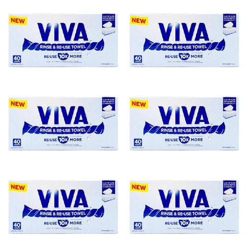 240pc Viva Rinse & Re-Use Paper Towel Cloth-Like Sheets