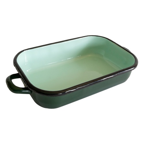 Urban Style Enamelware 2.2L Induction Baking Dish w/ Handles - Green