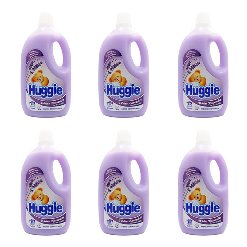 6PK Huggie Fabric Conditioner White Lavender Gentle Care Formula 2L