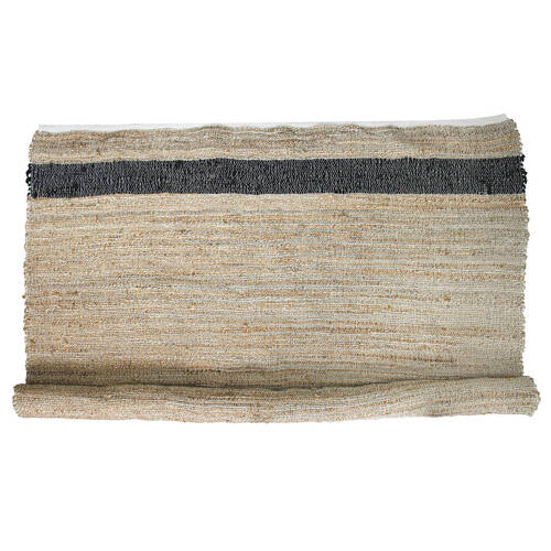 LVD Jute Area Rug Home/Bathroom Decor 160x240cm Charcoal Border