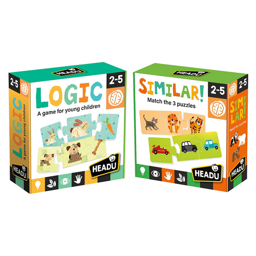 2PK Headu Logic & Similar Jigsaw Puzzle Kids Game Set 2y+