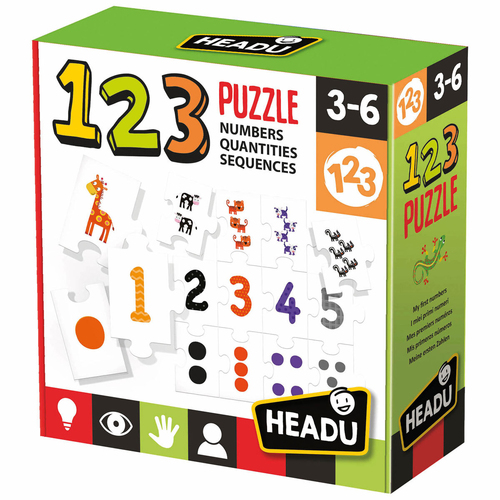 Headu 123 Numbers Jigsaw Puzzle Kids/Children Interactive Learning Set 3y+