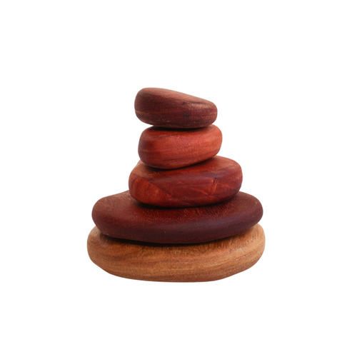 5pc In-wood Stacking Stones Kids/Children Fun Focus & Balance Toy 3y+