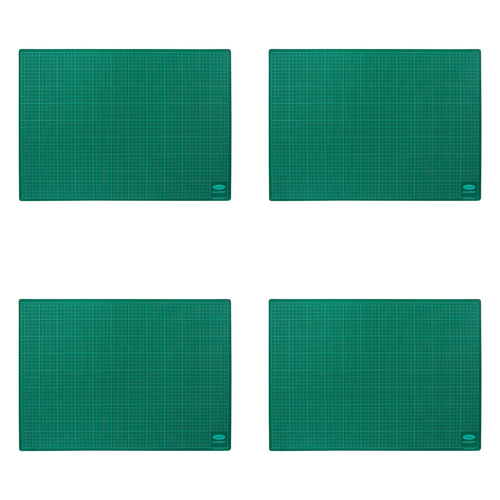 4PK Jasart Academy Double Sided A4 Cutting Mat 22x30cm - Green