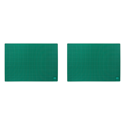 2PK Jasart Academy Double Sided A2 Cutting Mat 45x60cm - Green