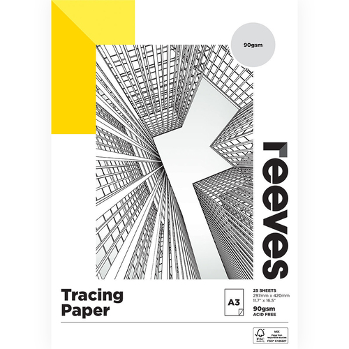 Reeves 90gsm 25 Sheets A3 Premium High Quality Craft Paper