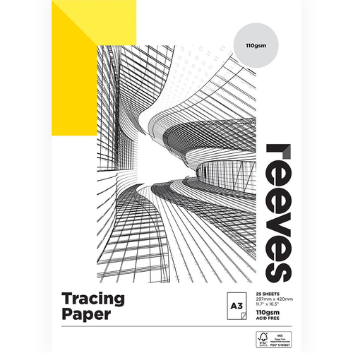 Reeves 110gsm 25 Sheets A3 Premium High Quality Craft Paper