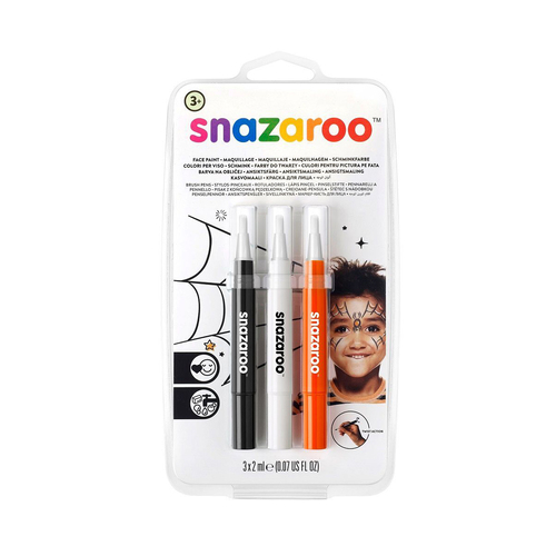 3pcSnazaroo Face Paint Brush Pen Halloween Themed 2ml