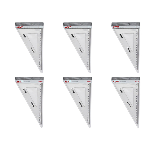 6PK Kent Set Square 260mm 60 Deg Home/School Drawing/Design