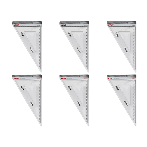 6PK Kent Set Square 310mm 60 Deg Home/School Drawing/Design