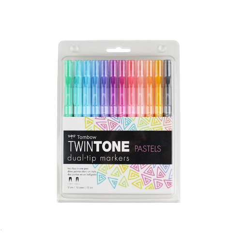 12pc Tombow TwinTone Dual Tip Marker Set - Pastels