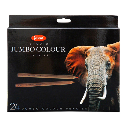 24pc Jasart Studio Art/Craft Jumbo Colour Pencil Set