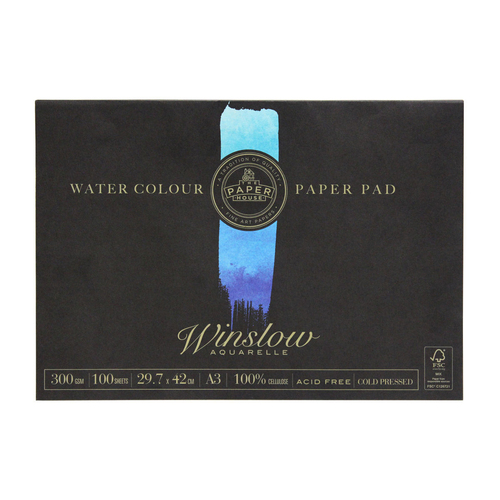 The-Paper-House Winslow A3 Size Water Colour Pad 100 Sheets 300gsm