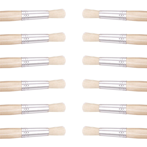 12PK Jasart Hog Bristle Series 582 Round Brush - Size 11