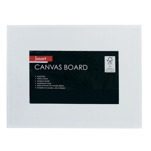 Jasart Studio A2 Cotton Canvas Board Panel 380GSM - White