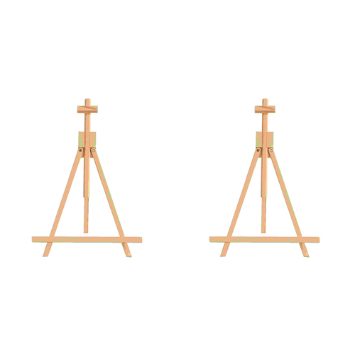 2PK Jasart Academy Tabletop Display Canvas Easel Stand 90cm - Natural