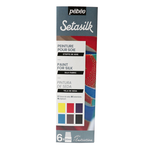 6pc Pebeo Setasilk 20ml Set Creative Art Painting