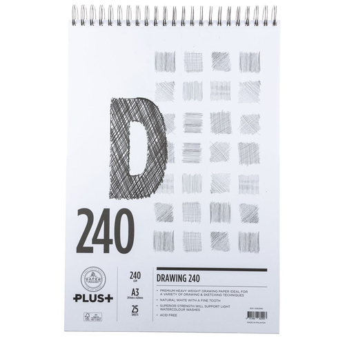 The-Paper-House Art Drawing/Painting Paper 240gsm A3+ 25 Sheets