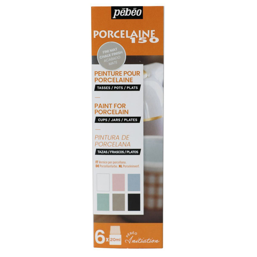 6pc Pebeo Porcelaine 150 Chalk 20ml Creative Art Painting