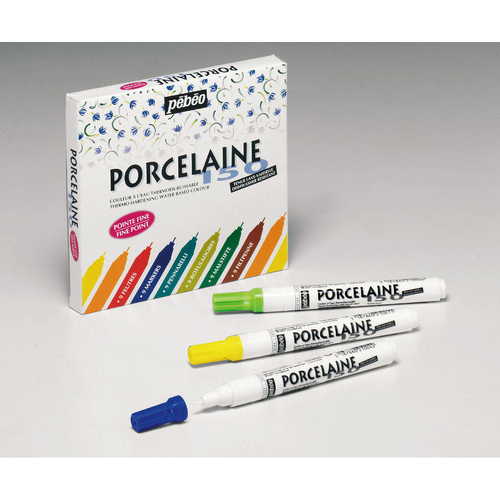 9pc Pebeo Porcelaine 150 Marker 0.7mm Creative Art Painting