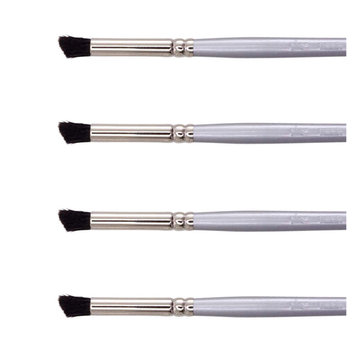 4PK Jasart Ox Hair Deer Foot Watercolour/Oil Brush - Size 3/8