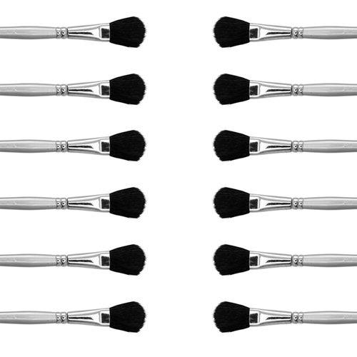 12PK Jasart Goat Hair Mop Watercolour Paint Brush Size 6 - Black