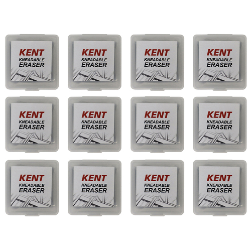 12PK Kent Kneadable Eraser Home/School Stationary Drawing/Design