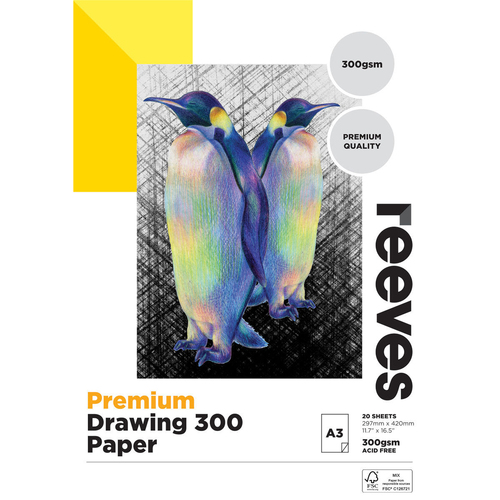 Reeves Ultra Drawing Pad 300gsm 20 Sheets A3 Craft Paper