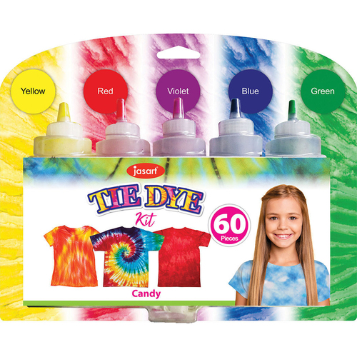 60pc Jasart Art/Craft Tie Dye Kit 5-Colour Set - Candy