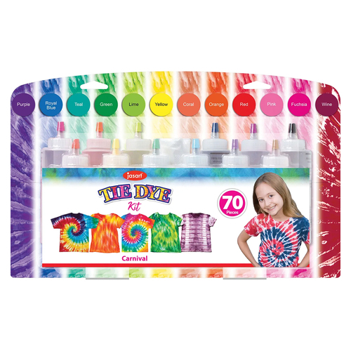 70pc Jasart Tie Dye Carnival Complete Set Art/Craft