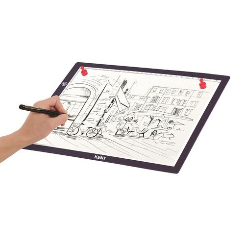 Kent A4 Lightpad Home Desktop Drawing Tracing Set 