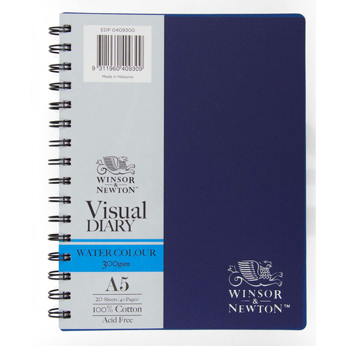 Winsor And Newton Wire Bound Black Paper Visual Diary FSC MIX CREDIT