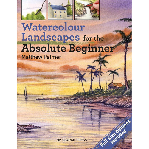 Search Press Watercolour Landscapes For The Absolute Beginner Paperback 200-Pg