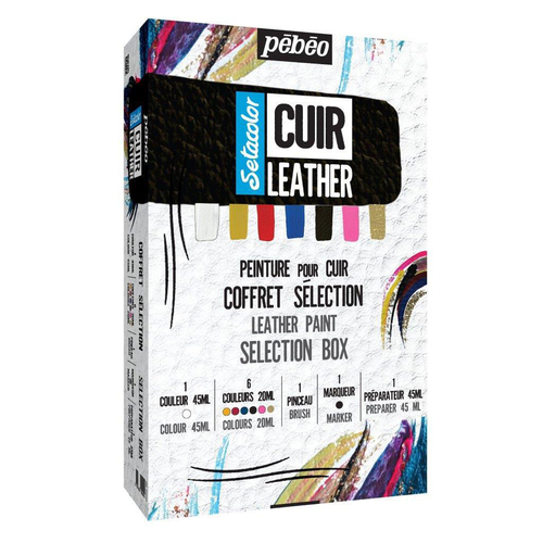 Pebeo Setacolor Leather Paint Selection Box Creative Art Painting