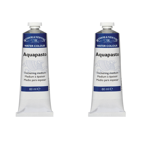 2PK Winsor & Newton 60ml Water Colour Aquapasto Thickening Medium Tube