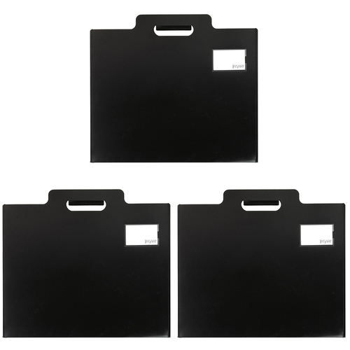 3PK Jasart A3 Carry Sleeve Document/Artworks Holder - Black