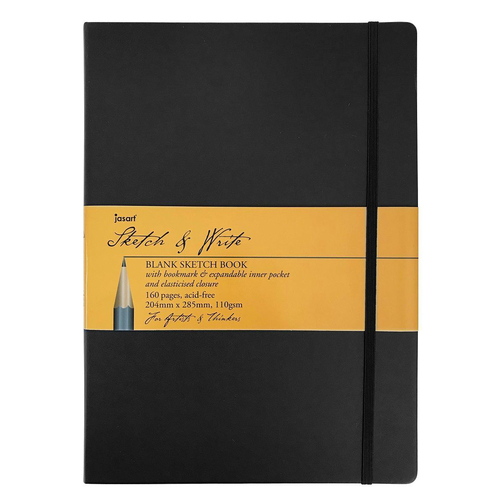 Jasart A4 Sketch/Write 160-Pages Notebook - Blank Large