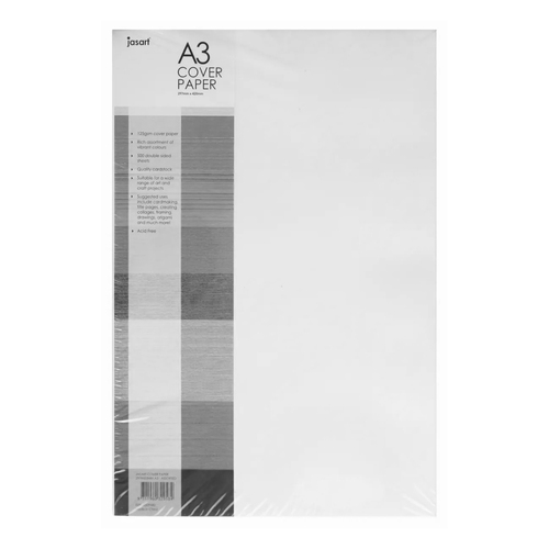 500pc Jasart A3 Cover Paper Double Sided Sheets 125GSM - Lime