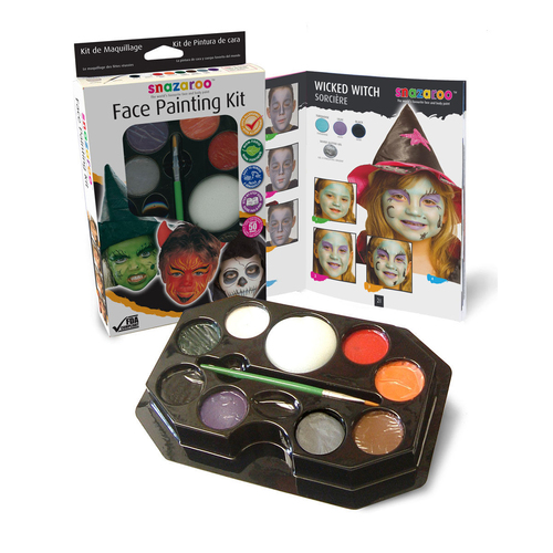 Snazaroo Palette Set Scary Faces Novelty Fun Face Painting Kit