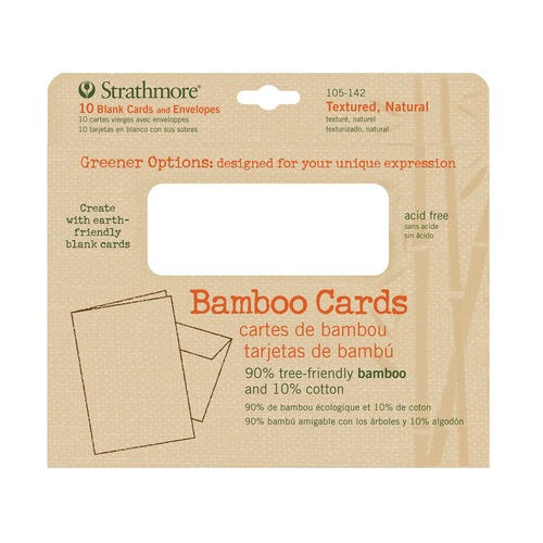 10pc Strathmore Enviro Friendly Greeting Cards & Envelopeselopes Kit - Bamboo 5'' x 7''