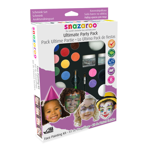 Snazaroo Ultimate Party Set Novelty Fun Face Painting Kit