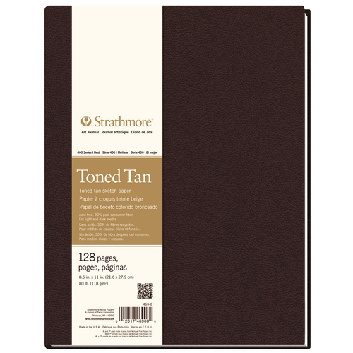 Strathmore 400 Series HB Journal Toned Tan 8.5''x11'' 128 Sheets