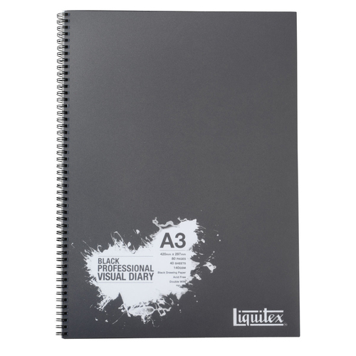 Liquitex Professional Visual Diary A3 Black Home Arts And Crafts Painting