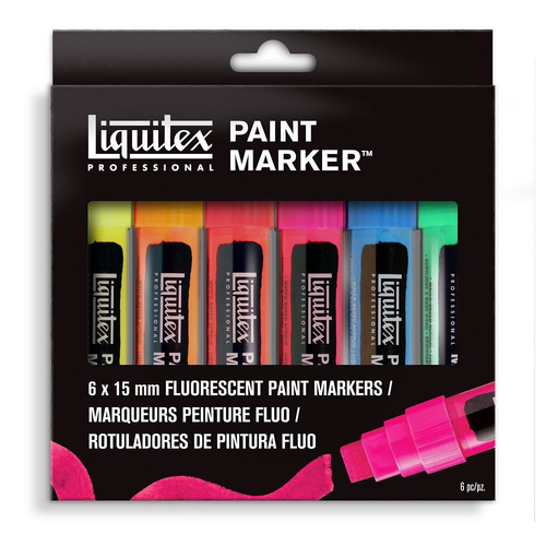 6pc Liquitex Fluorescent Wide Home Arts And Crafts Painting